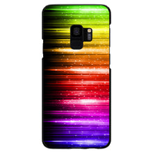 DistinctInk® Hard Plastic Snap-On Case for Apple iPhone or Samsung Galaxy - Rainbow Light Glowing Lines