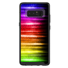 DistinctInk™ OtterBox Symmetry Series Case for Apple iPhone / Samsung Galaxy / Google Pixel - Rainbow Light Glowing Lines