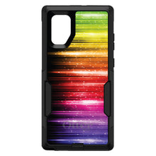 DistinctInk™ OtterBox Commuter Series Case for Apple iPhone or Samsung Galaxy - Rainbow Light Glowing Lines