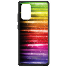 DistinctInk™ OtterBox Symmetry Series Case for Apple iPhone / Samsung Galaxy / Google Pixel - Rainbow Light Glowing Lines