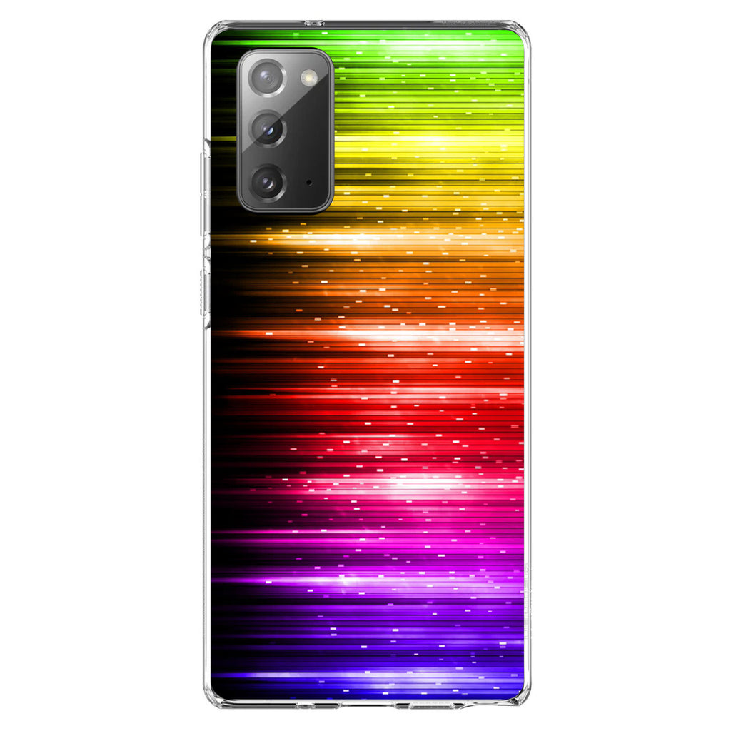 Rainbow Light Glowing Lines Clear Shockproof iPhone Case, view 8