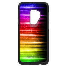DistinctInk™ OtterBox Symmetry Series Case for Apple iPhone / Samsung Galaxy / Google Pixel - Rainbow Light Glowing Lines