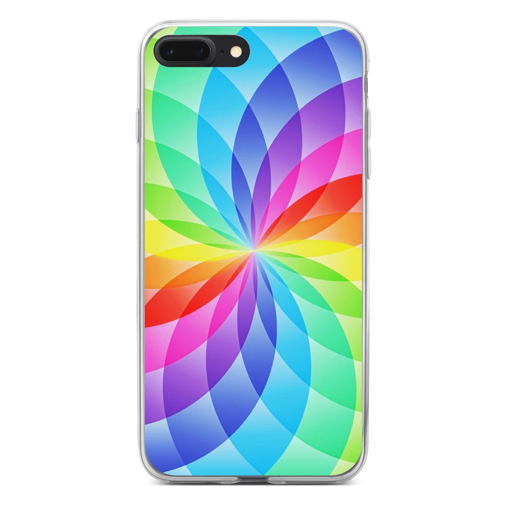 Rainbow Star Geometric Clear Shockproof iPhone Case, view 6