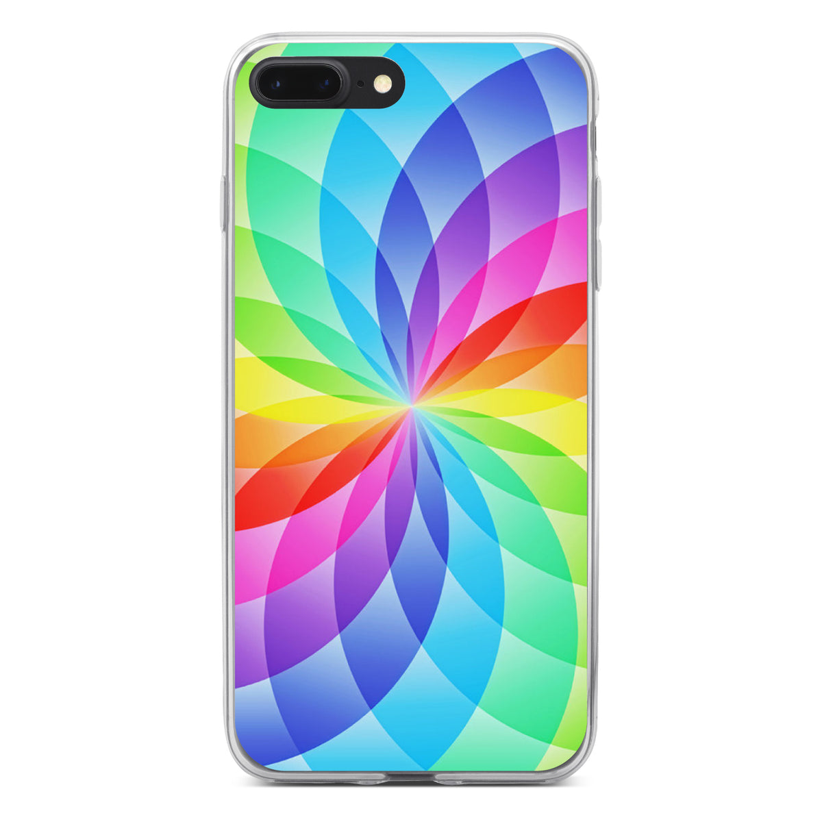 Rainbow Star Geometric Clear Shockproof iPhone Case, view 6