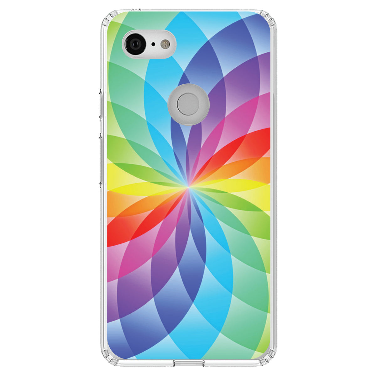Rainbow Star Geometric Clear Shockproof iPhone Case, view 21