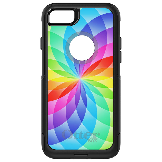 DistinctInk OtterBox Commuter Series Case for Apple iPhone or Samsung Galaxy - Rainbow Star Geometric