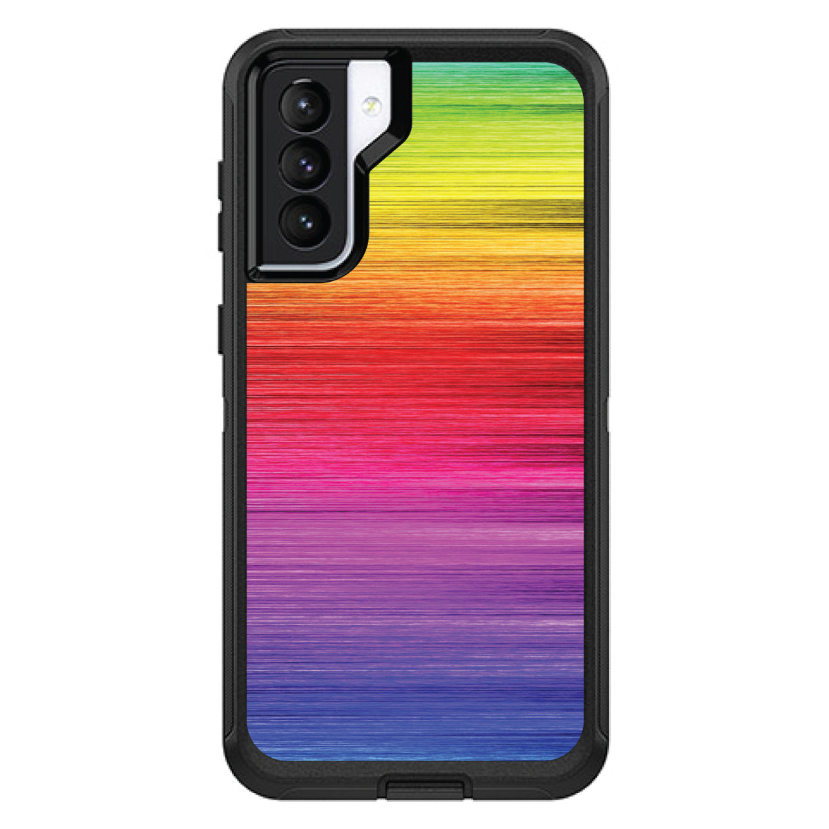 Rainbow Shimmering Lines OtterBox Defender Case for iPhone & Galaxy, view 5