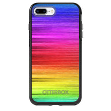 DistinctInk™ OtterBox Symmetry Series Case for Apple iPhone / Samsung Galaxy / Google Pixel - Rainbow Shimmering Lines