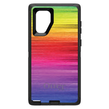 DistinctInk™ OtterBox Defender Series Case for Apple iPhone / Samsung Galaxy / Google Pixel - Rainbow Shimmering Lines