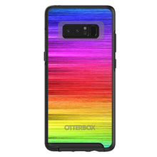 DistinctInk™ OtterBox Symmetry Series Case for Apple iPhone / Samsung Galaxy / Google Pixel - Rainbow Shimmering Lines