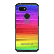 DistinctInk™ OtterBox Symmetry Series Case for Apple iPhone / Samsung Galaxy / Google Pixel - Rainbow Shimmering Lines