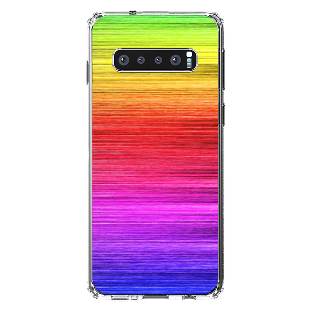 Rainbow Shimmering Lines Clear Shockproof iPhone Case, view 16
