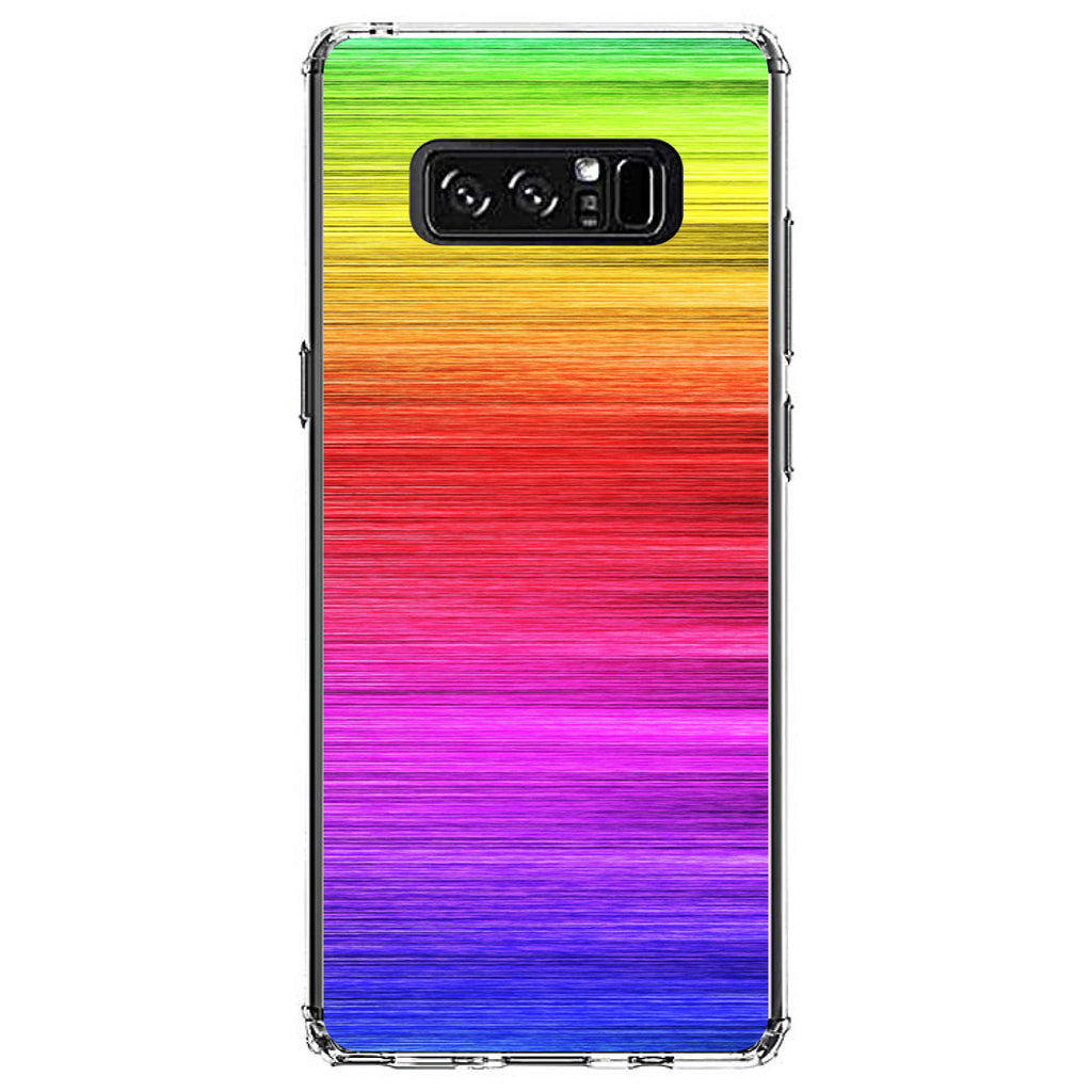 Rainbow Shimmering Lines Clear Shockproof iPhone Case, view 12