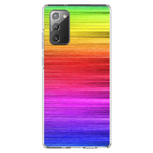 DistinctInk® Clear Shockproof Hybrid Case for Apple iPhone / Samsung Galaxy / Google Pixel - Rainbow Shimmering Lines