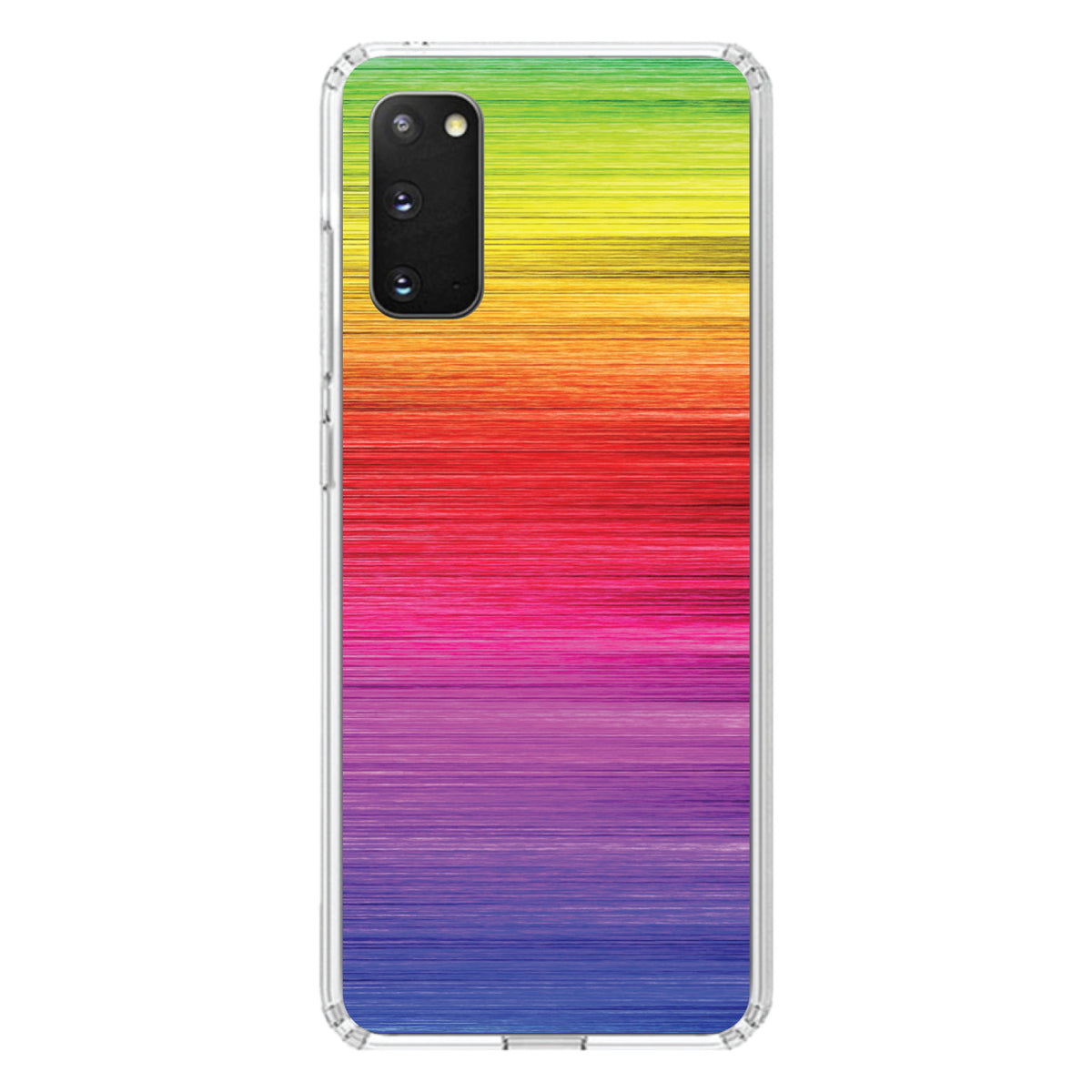 Rainbow Shimmering Lines Clear Shockproof iPhone Case, view 13