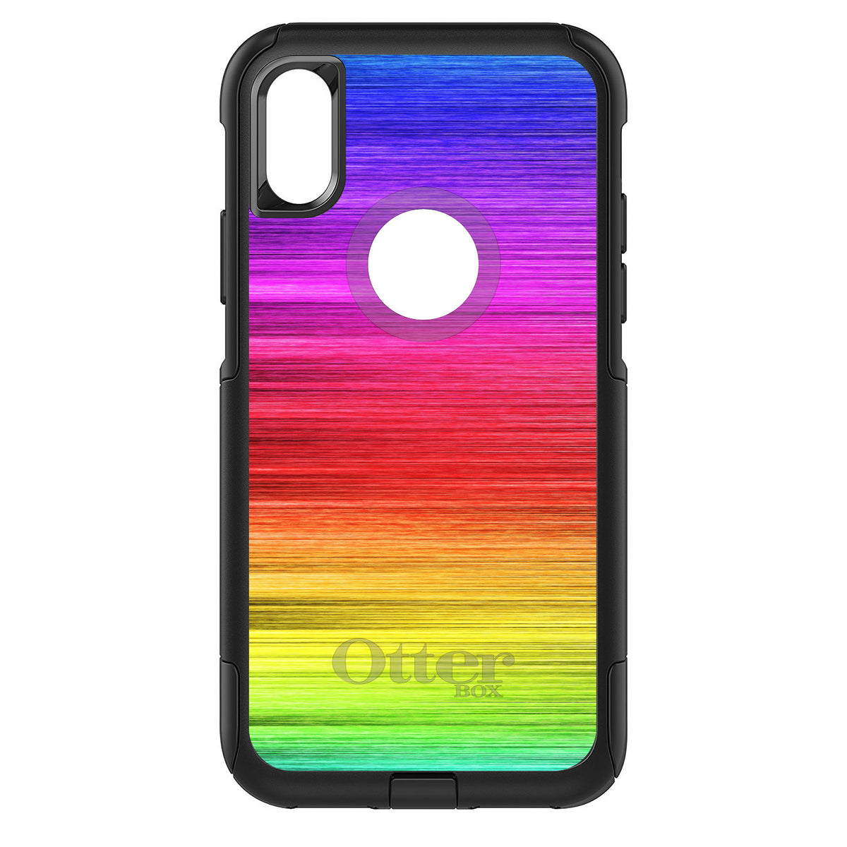 Rainbow Shimmering Lines OtterBox Commuter Case for iPhone & Galaxy, view 3