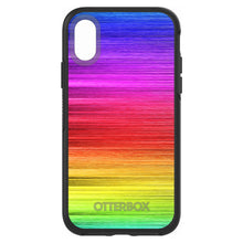 DistinctInk™ OtterBox Symmetry Series Case for Apple iPhone / Samsung Galaxy / Google Pixel - Rainbow Shimmering Lines