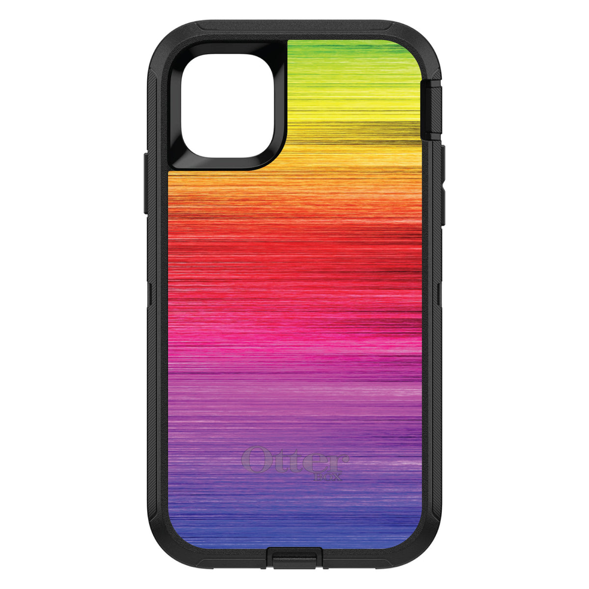 Rainbow Shimmering Lines OtterBox Defender Case for iPhone & Galaxy, view 2