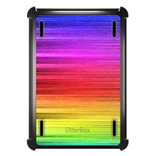 DistinctInk™ OtterBox Defender Series Case for Apple iPad / iPad Pro / iPad Air / iPad Mini - Rainbow Shimmering Lines