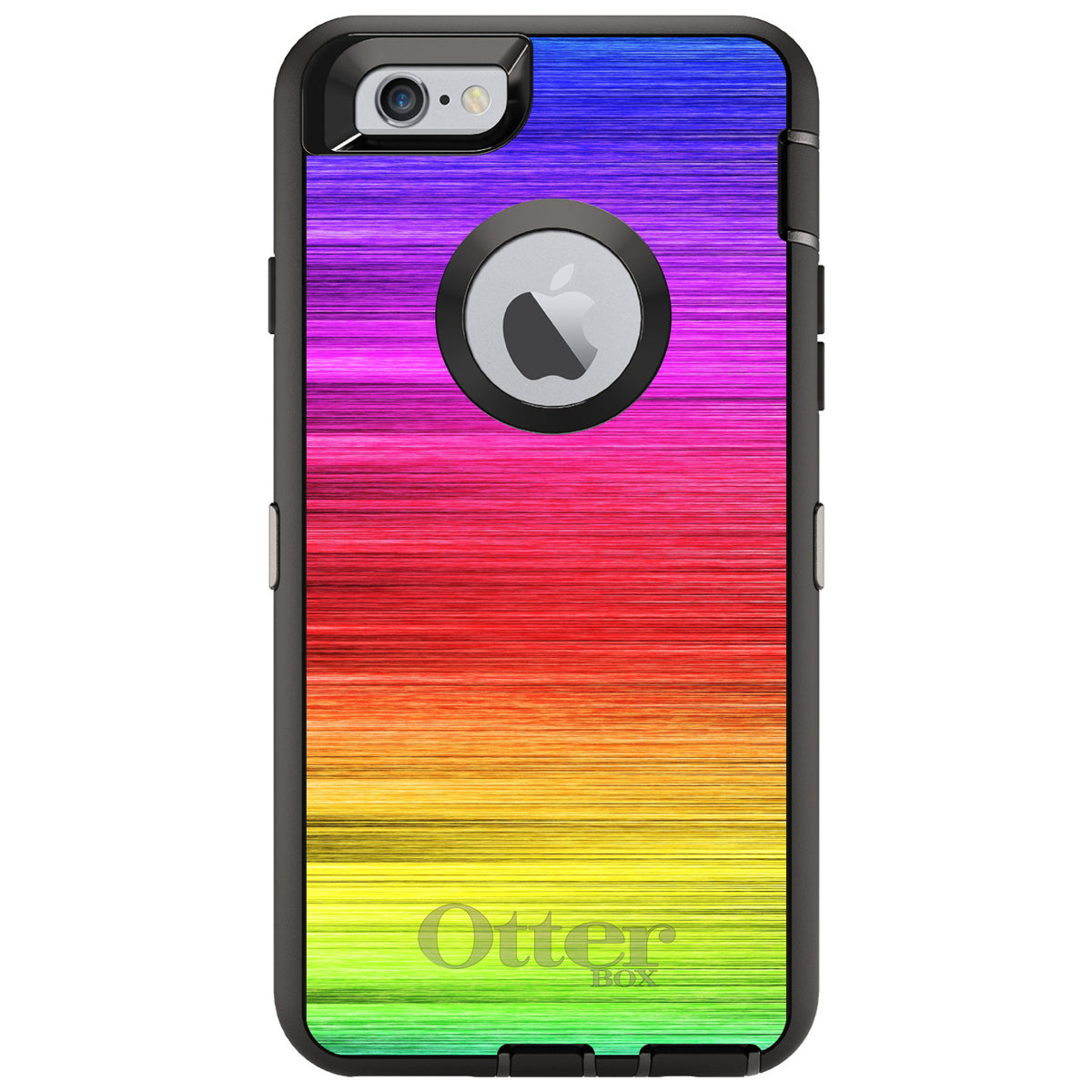 Rainbow Shimmering Lines OtterBox Defender Case for iPhone & Galaxy, view 4