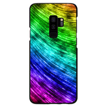 DistinctInk® Hard Plastic Snap-On Case for Apple iPhone or Samsung Galaxy - Rainbow Shimmering Curve