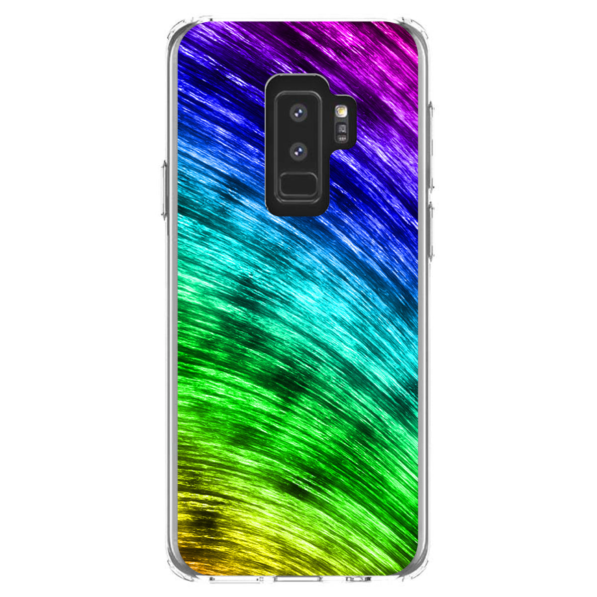 Rainbow Shimmering Curve Clear Shockproof iPhone Case, view 20