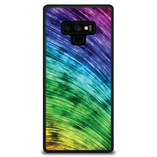 DistinctInk® Hard Plastic Snap-On Case for Apple iPhone or Samsung Galaxy - Rainbow Shimmering Curve