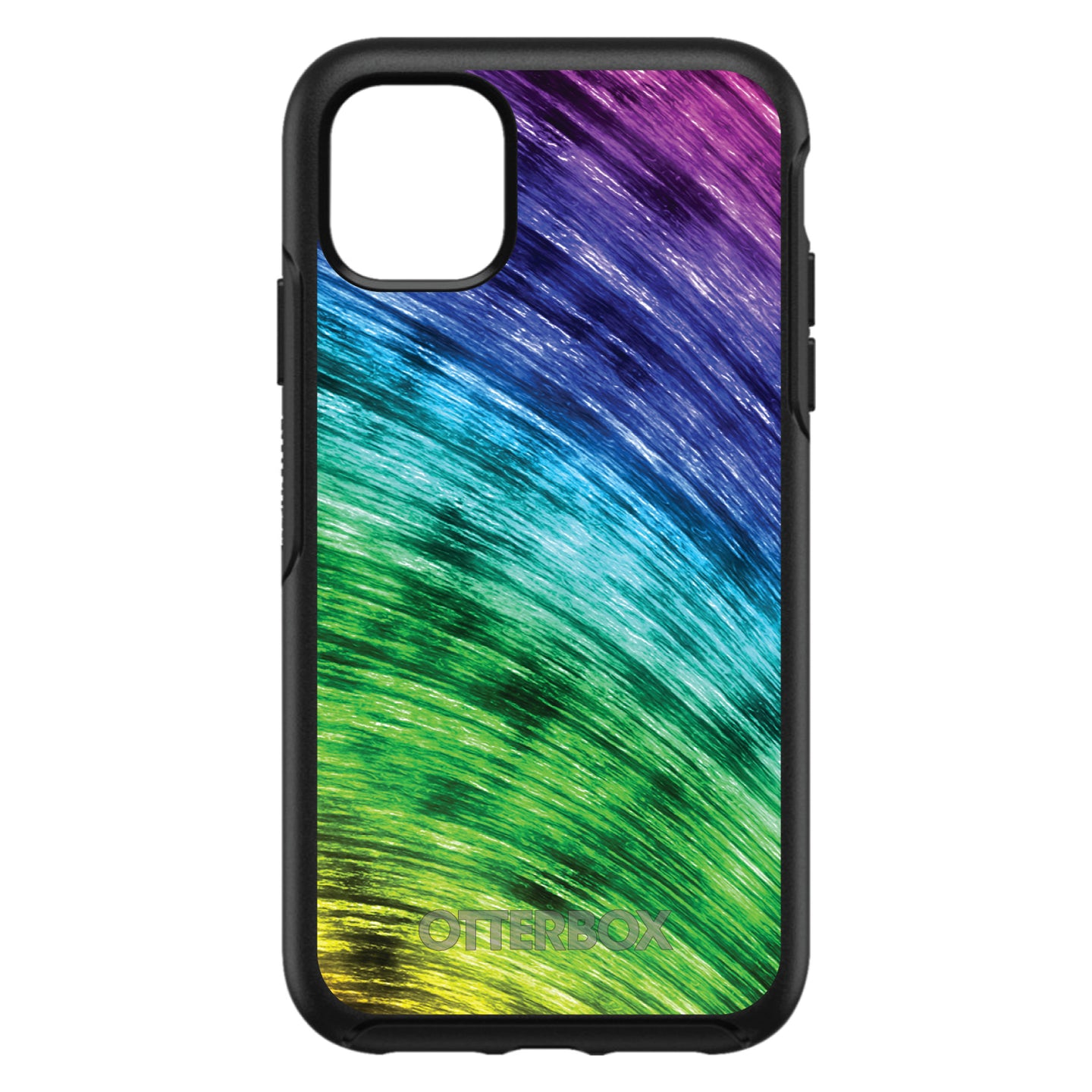 DistinctInk™ OtterBox Symmetry Series Case for Apple iPhone / Samsung Galaxy / Google Pixel - Rainbow Shimmering Curve