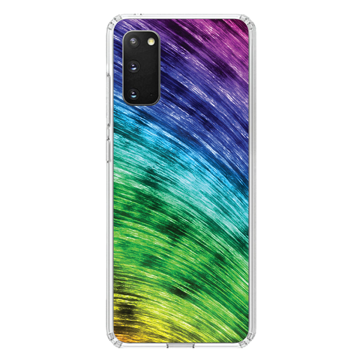 Rainbow Shimmering Curve Clear Shockproof iPhone Case, view 14