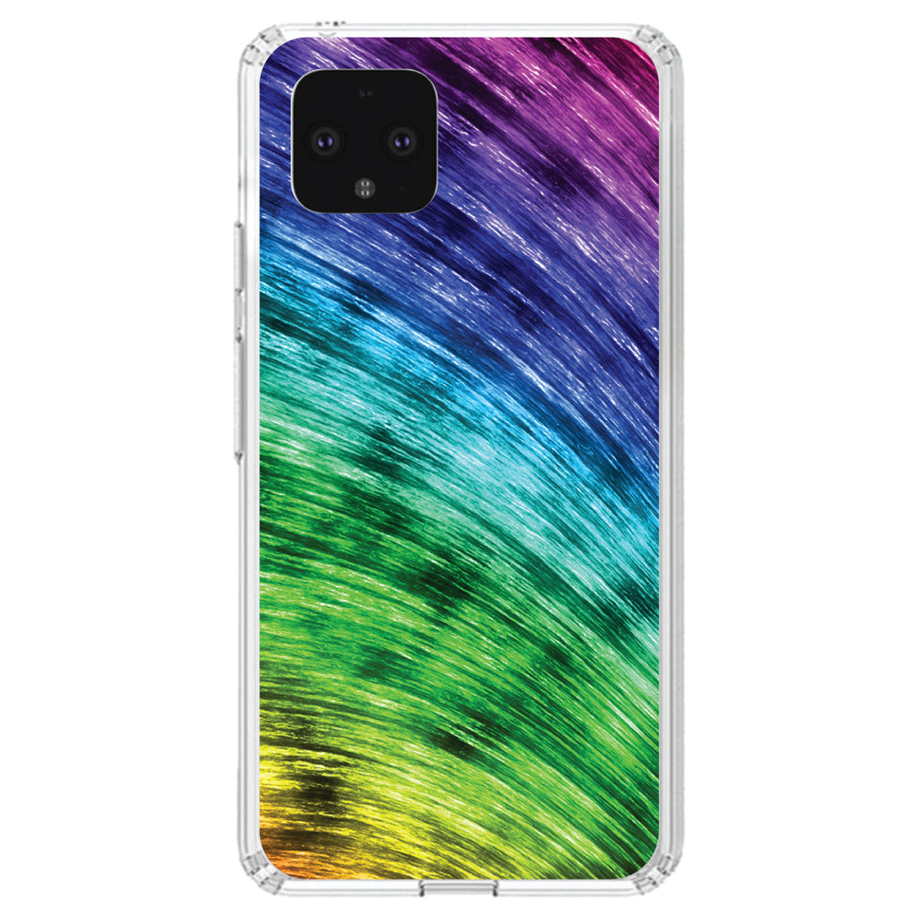 Rainbow Shimmering Curve Clear Shockproof iPhone Case, view 23