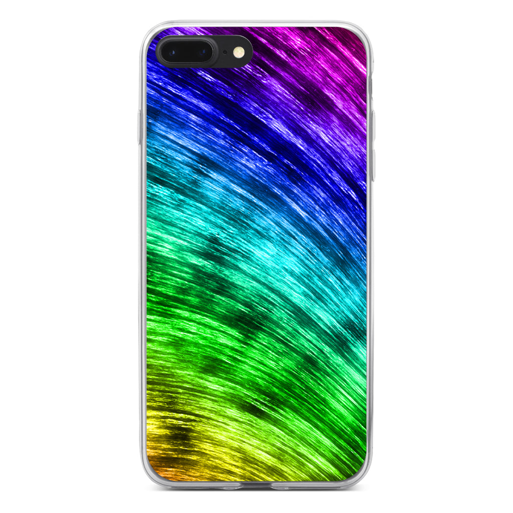 Rainbow Shimmering Curve Clear Shockproof iPhone Case, view 6