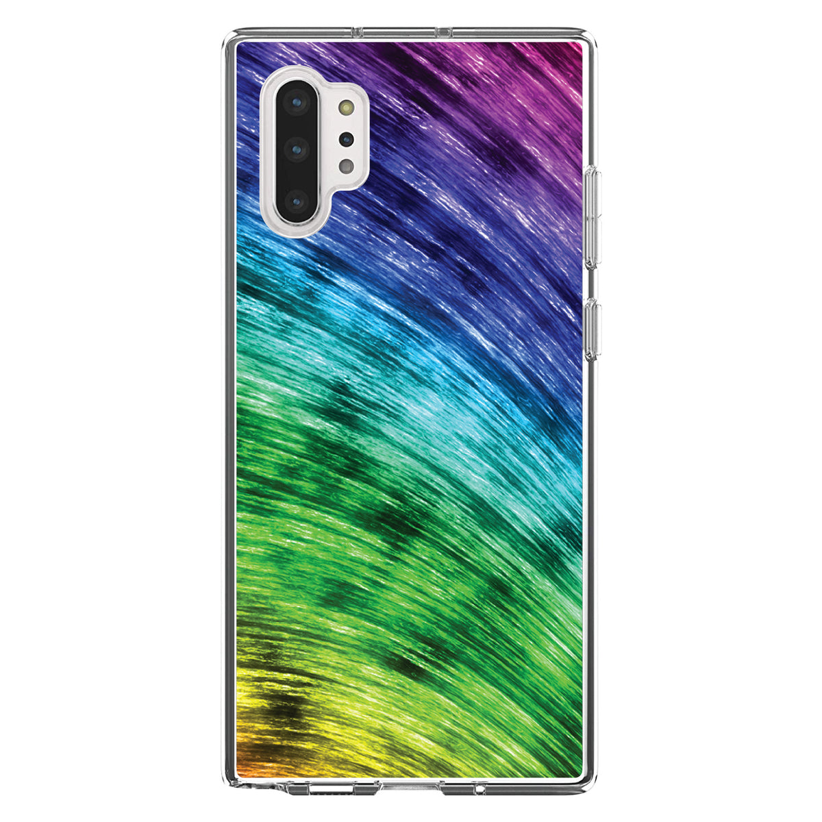 Rainbow Shimmering Curve Clear Shockproof iPhone Case, view 10