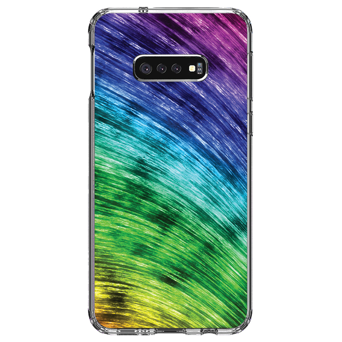 Rainbow Shimmering Curve Clear Shockproof iPhone Case, view 18