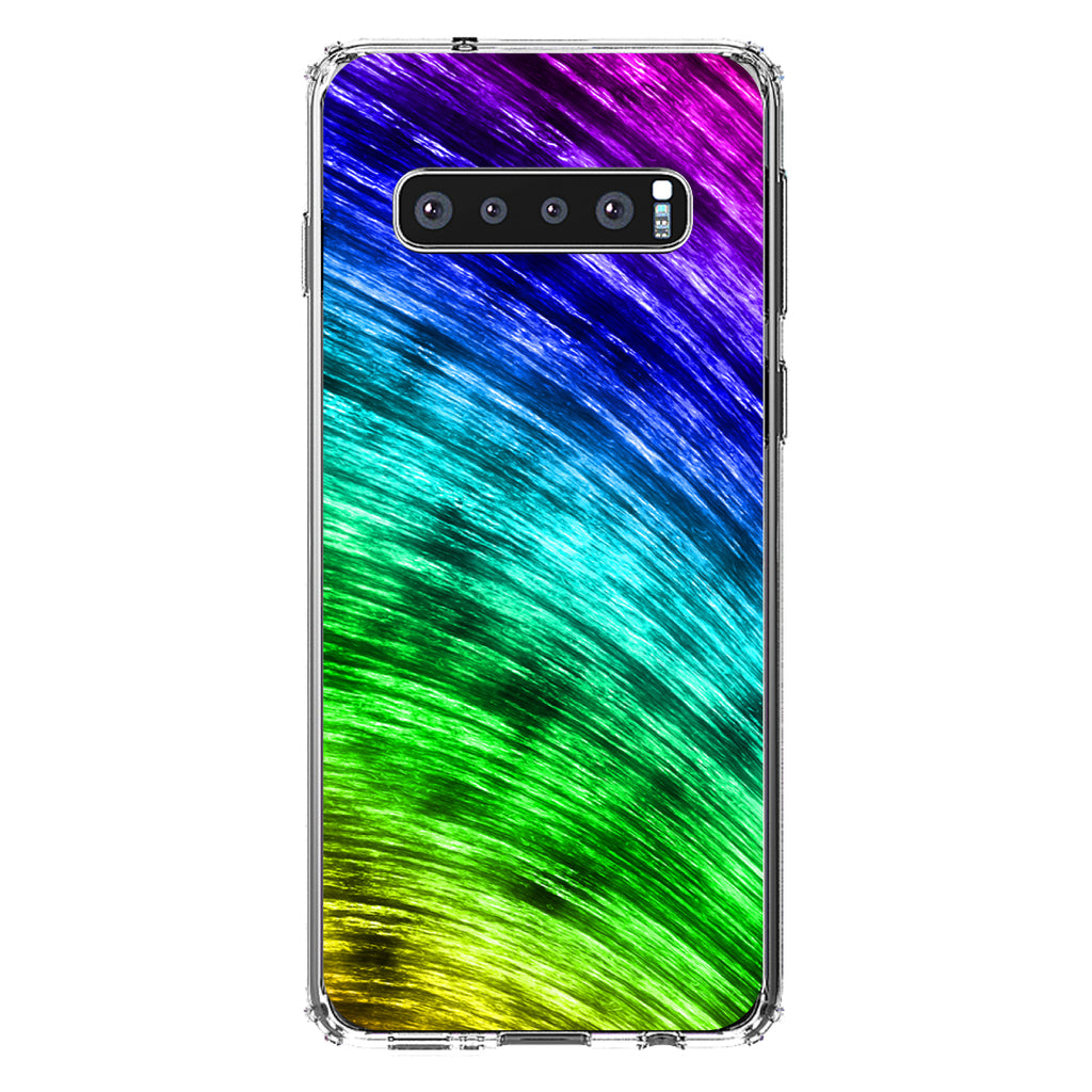 Rainbow Shimmering Curve Clear Shockproof iPhone Case, view 16