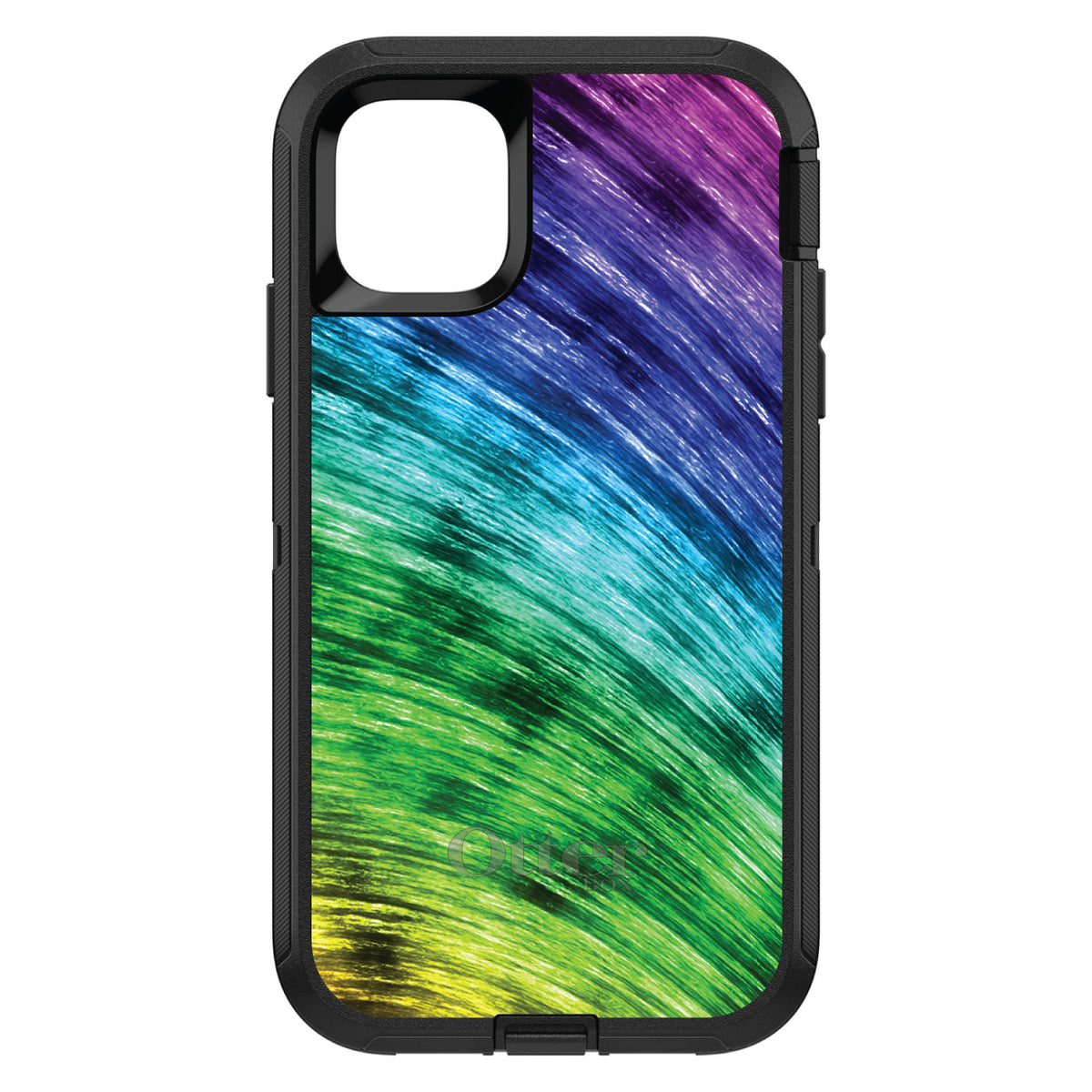 Rainbow Shimmering Curve OtterBox Defender Case for iPhone & Galaxy, view 2