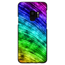 DistinctInk® Hard Plastic Snap-On Case for Apple iPhone or Samsung Galaxy - Rainbow Shimmering Curve