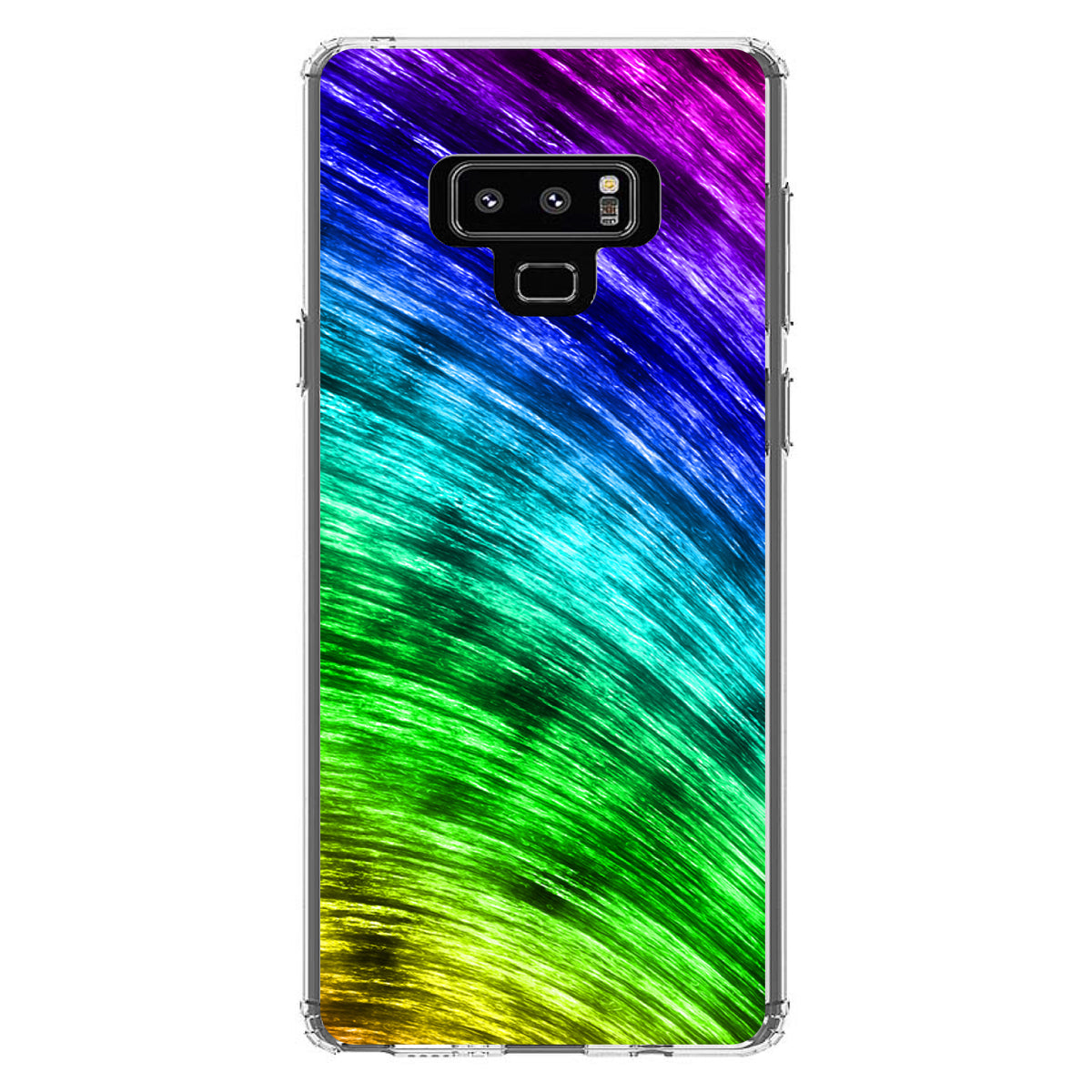 Rainbow Shimmering Curve Clear Shockproof iPhone Case, view 11