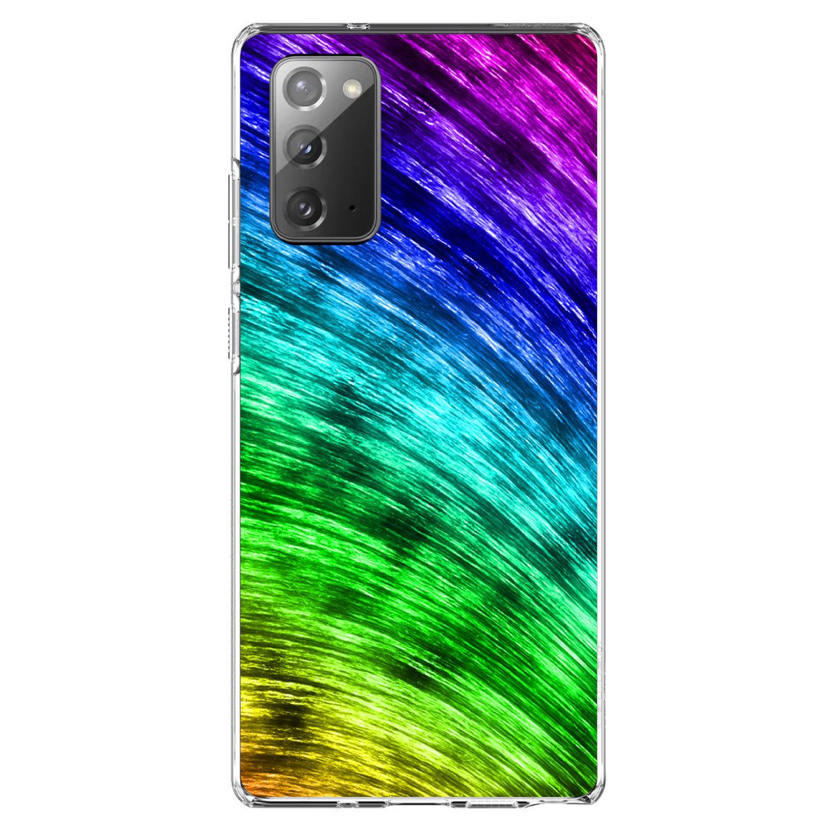 Rainbow Shimmering Curve Clear Shockproof iPhone Case, view 8