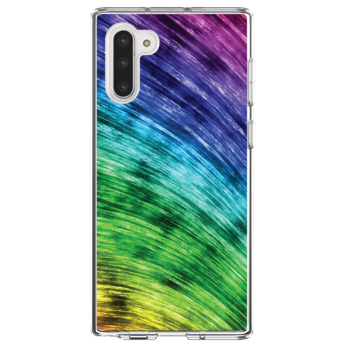 Rainbow Shimmering Curve Clear Shockproof iPhone Case, view 9