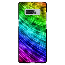 DistinctInk® Hard Plastic Snap-On Case for Apple iPhone or Samsung Galaxy - Rainbow Shimmering Curve