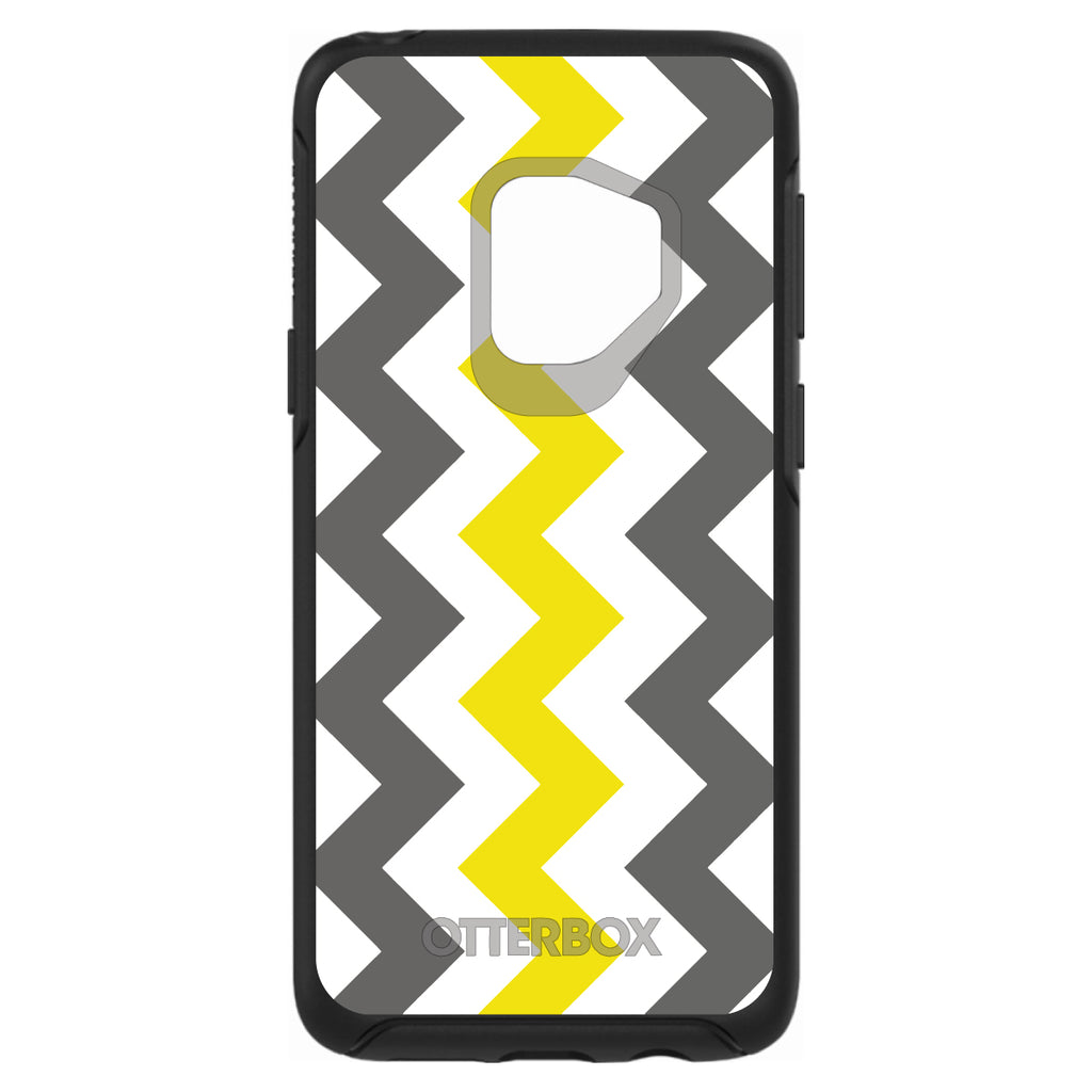 Grey Yellow Chevron Stripes OtterBox Symmetry Case for iPhone & Galaxy, view 8