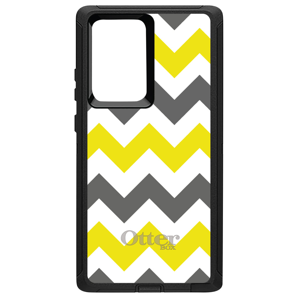 Grey Yellow Chevron Stripes OtterBox Defender Case for iPhone & Galaxy, view 13