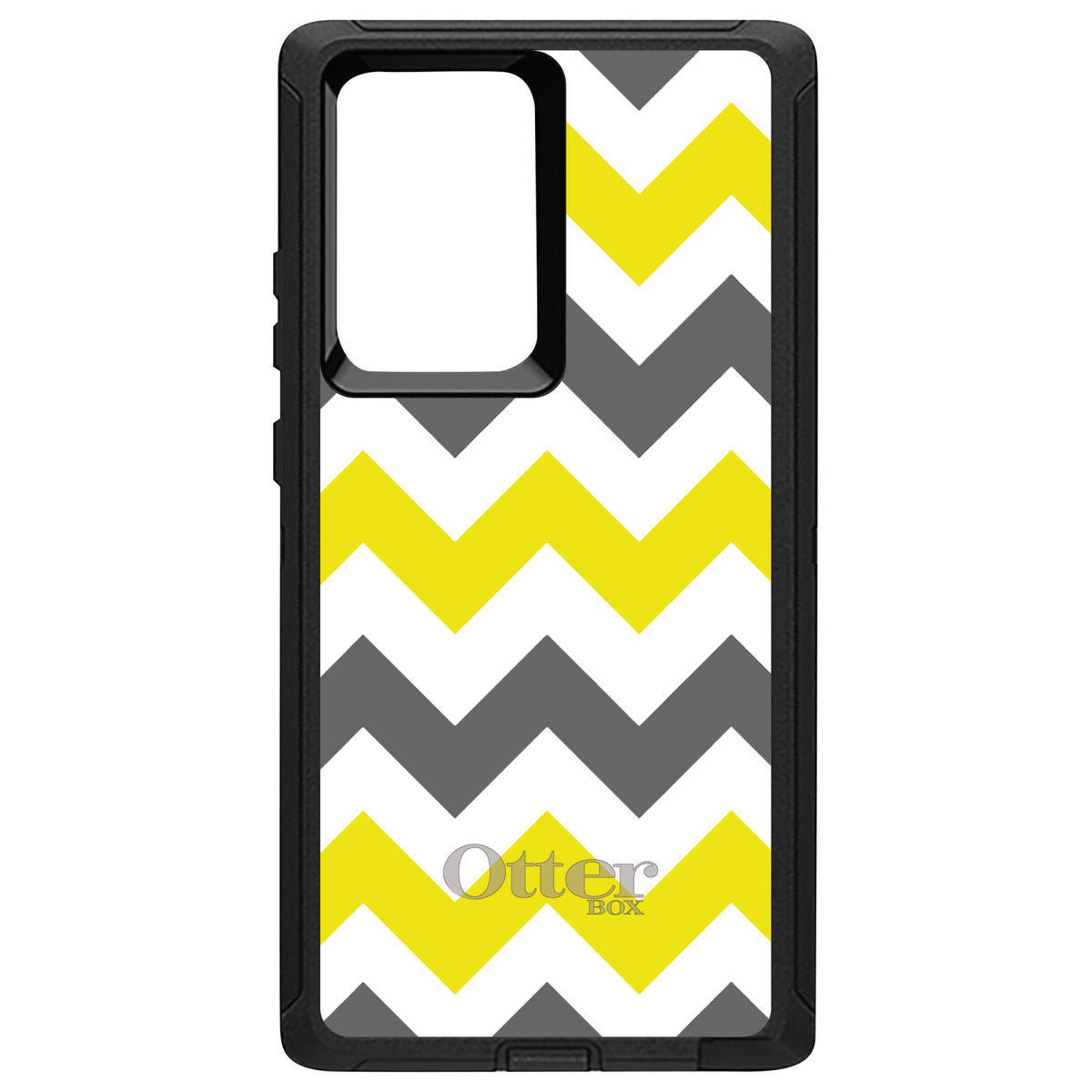 Grey Yellow Chevron Stripes OtterBox Defender Case for iPhone & Galaxy, view 13