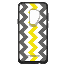 DistinctInk™ OtterBox Symmetry Series Case for Apple iPhone / Samsung Galaxy / Google Pixel - Grey Yellow Chevron Stripes