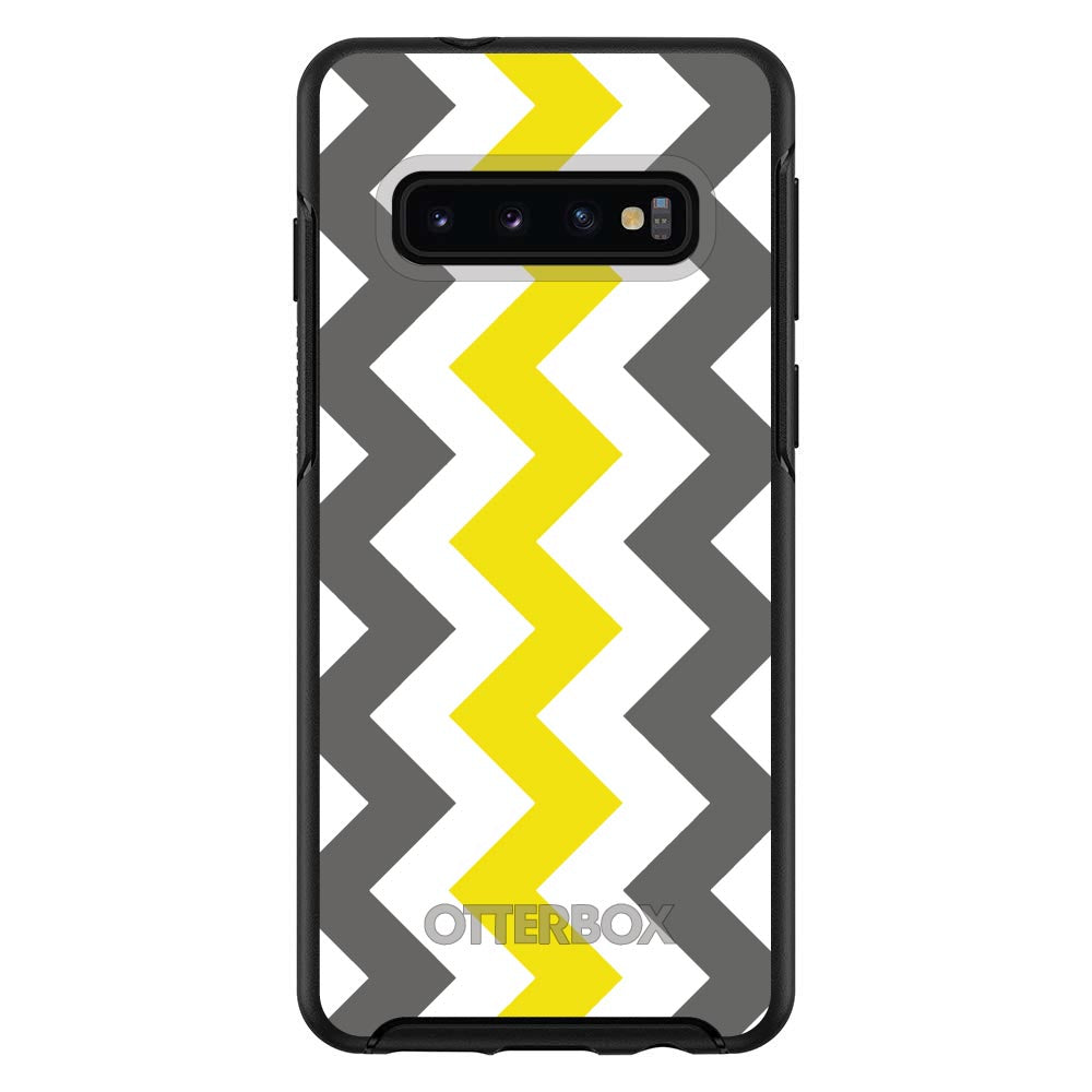 Grey Yellow Chevron Stripes OtterBox Symmetry Case for iPhone & Galaxy, view 6