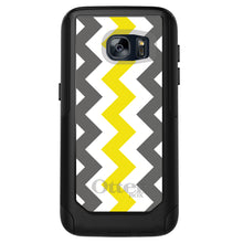 DistinctInk™ OtterBox Commuter Series Case for Apple iPhone or Samsung Galaxy - Grey Yellow Chevron Stripes