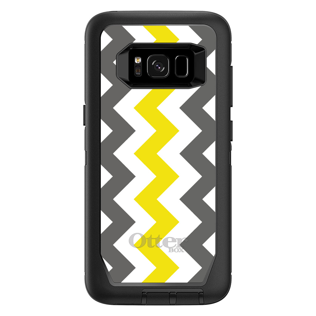 Grey Yellow Chevron Stripes OtterBox Defender Case for iPhone & Galaxy, view 12