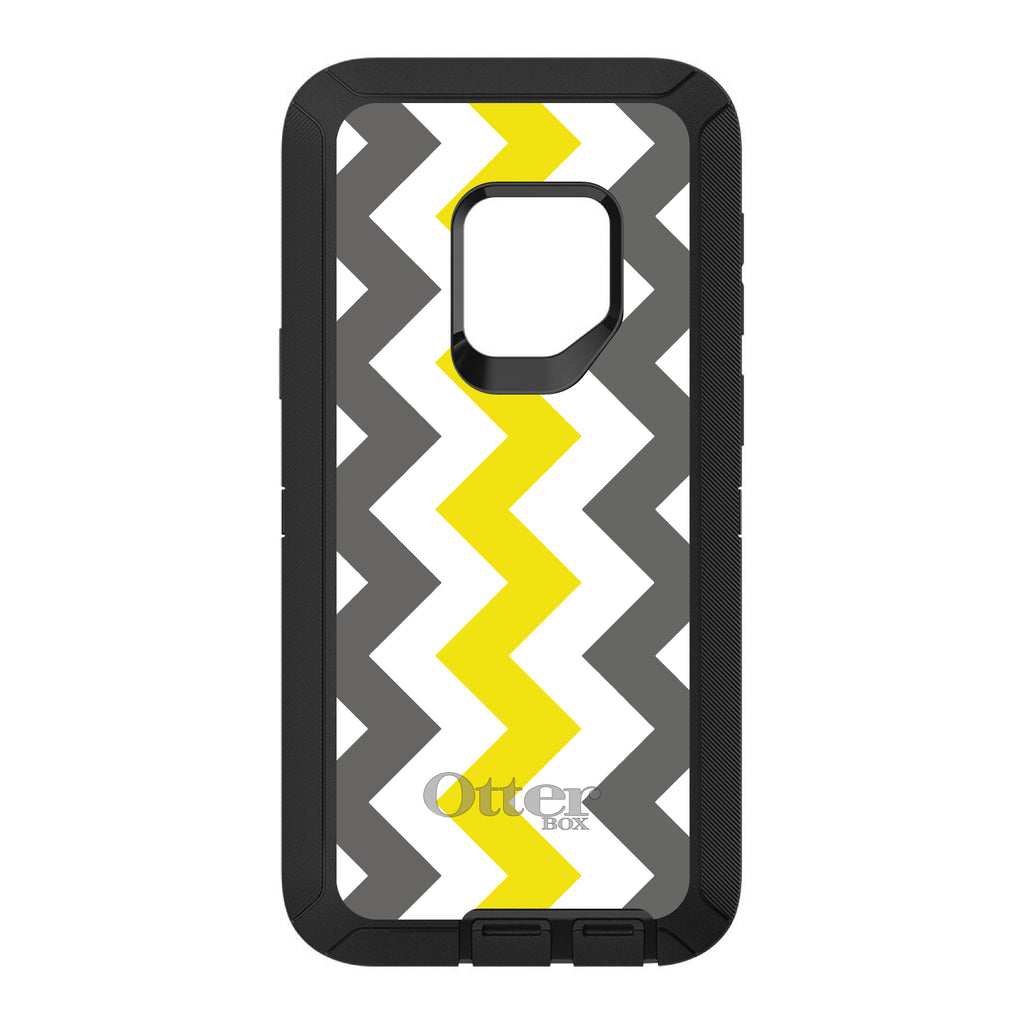 Grey Yellow Chevron Stripes OtterBox Defender Case for iPhone & Galaxy, view 11