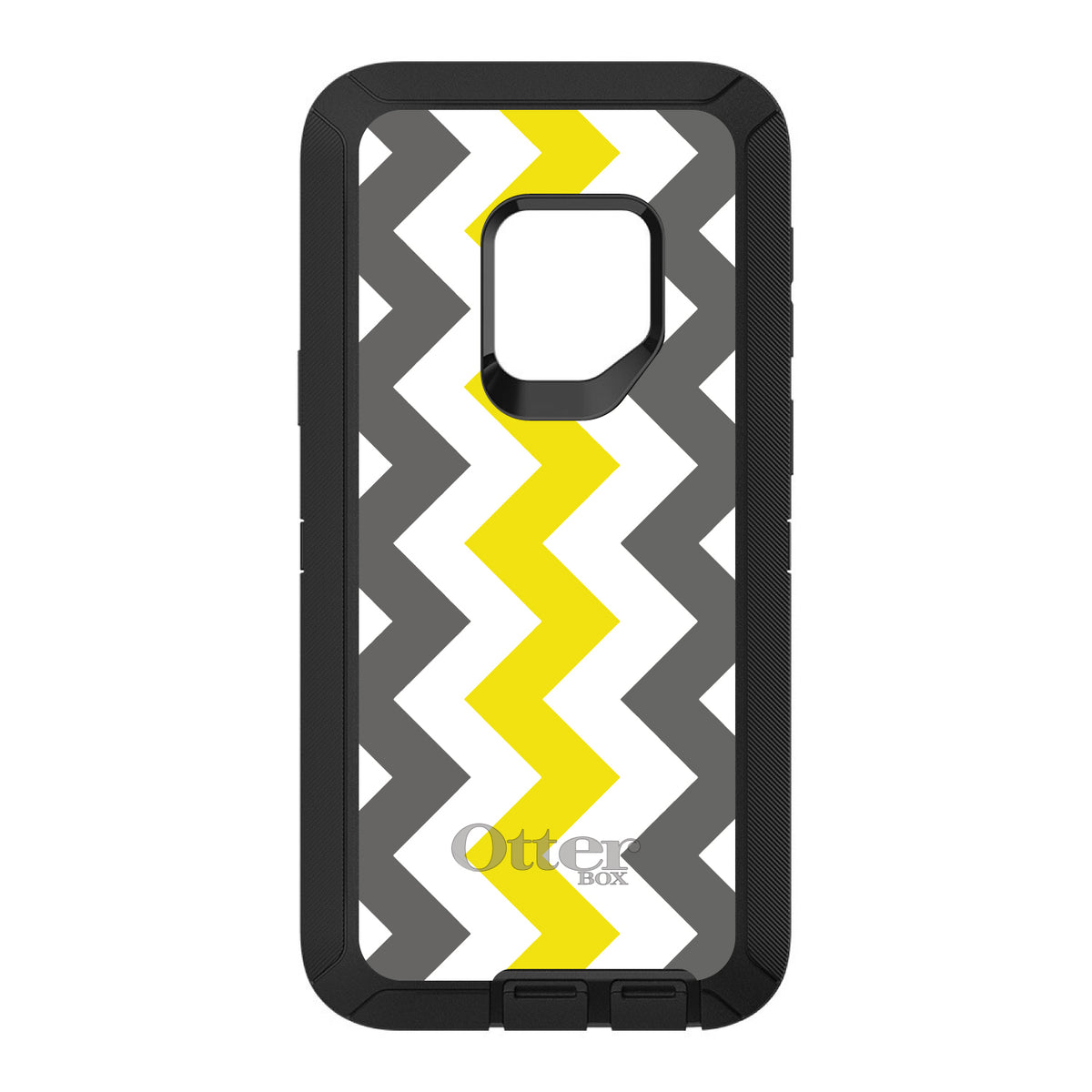 Grey Yellow Chevron Stripes OtterBox Defender Case for iPhone & Galaxy, view 11