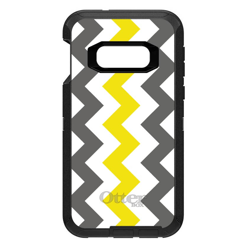 Grey Yellow Chevron Stripes OtterBox Defender Case for iPhone & Galaxy, view 10